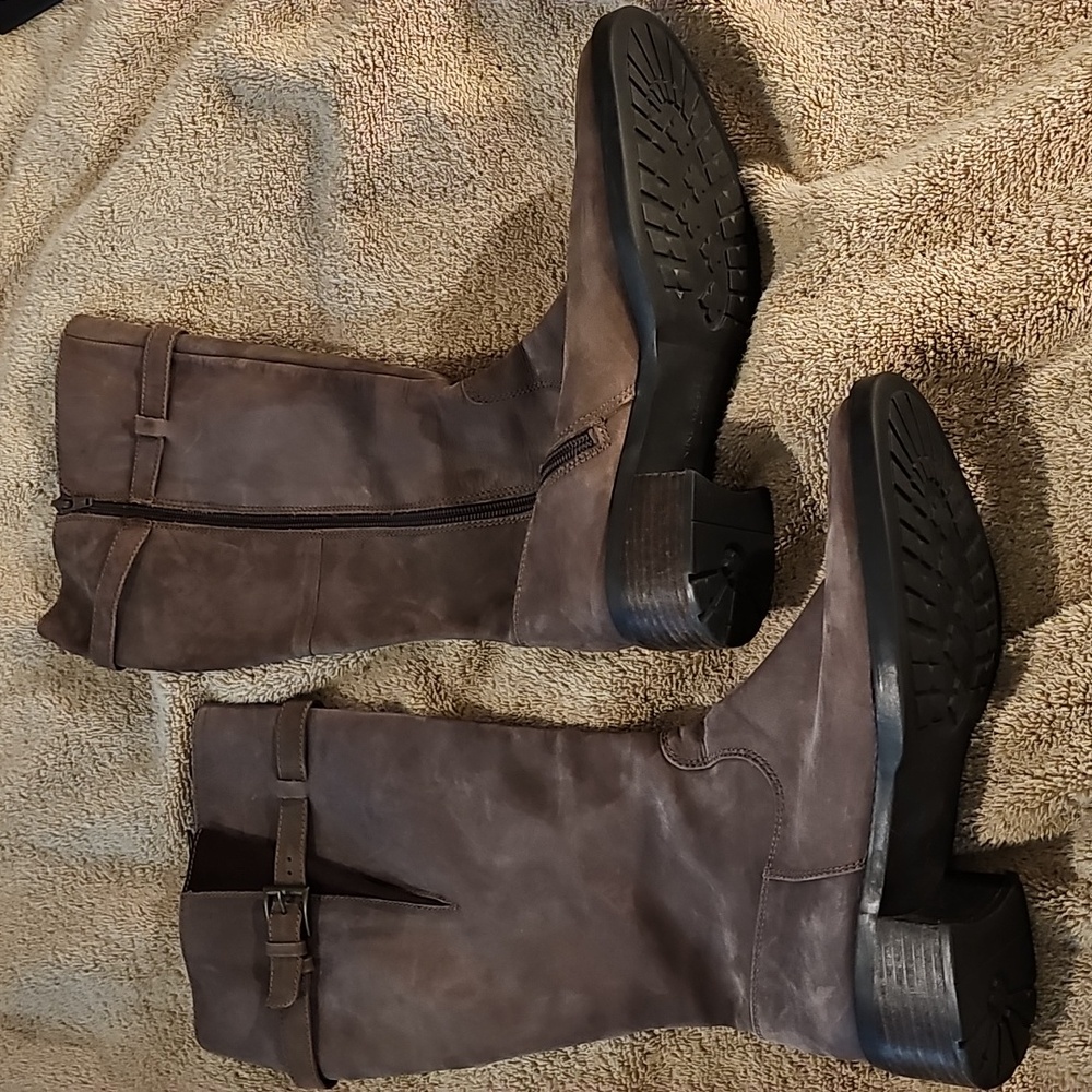 Grey/Brown NINE WEST Riding Boots, Sz 7.5 - Picture 2 of 5
